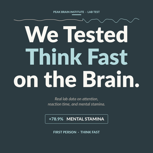 We Tested Think Fast on the Brain — Peak Brain Institute lab test results